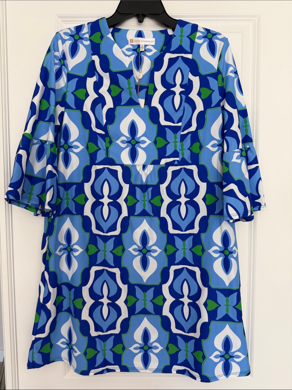 Jude Connally dress in fabulous print